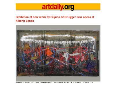 Exhibition of new work by Filipino artist Jigger Cruz opens at Albertz Benda